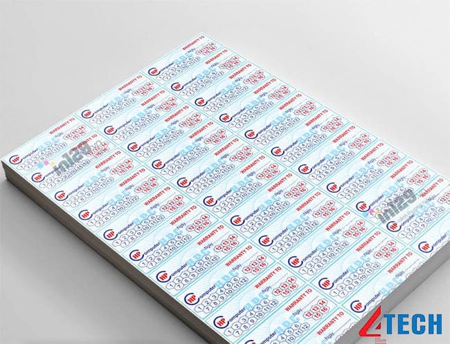 Tem Bảo Hành Là Gì? Phân Loại, Công Dụng Của Tem Bảo Hành 31 Báo giá in tem bảo hành hình chữ nhật