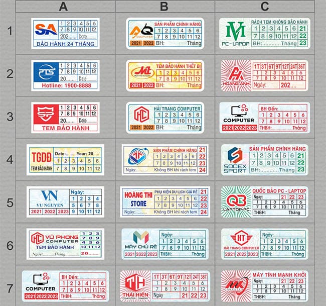 Tem Bảo Hành Là Gì? Phân Loại, Công Dụng Của Tem Bảo Hành 28 Tem bảo hành được phân loại theo công dụng sử dụng tem