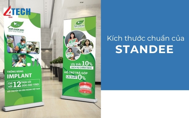 Cập nhật kích thước standee chuẩn & cách chọn phù hợp 3 kích thước standee