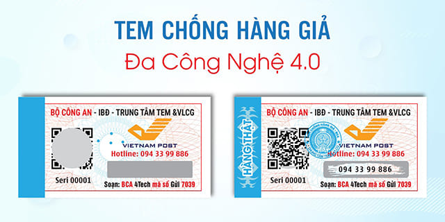 Tem bộ công an tích hợp đa công nghệ