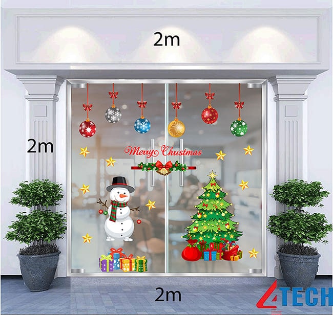 Tổng hợp 99 + mẫu decal trang trí noel đẹp 10 decal trang trí noel đẹp