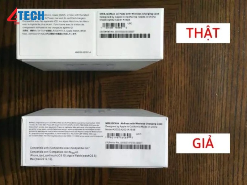 Cách phân biệt airpod thật và giả nhanh và đơn giản 15 cach phan biet airpod that va gia 4tech 04
